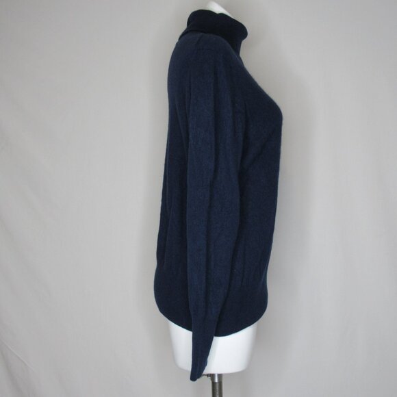 Neiman Marcus Blue 100% Cashmere Turtleneck Sweater Women's Plus 2X - Picture 4 of 8